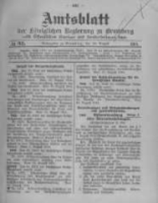 Amtsblatt der Königlichen Preussischen Regierung zu Bromberg. 1914.08.29 No.35