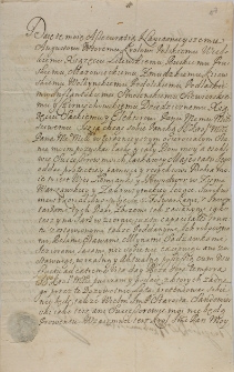 Asekuracja dla Augusta II od Teofili Lubomirskiej z 1703