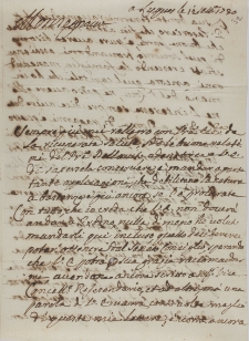 List Marianiego do Jana Szembeka z 1730 roku