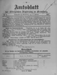 Amtsblatt der K&ouml;niglichen Preussischen Regierung zu Bromberg. 1912.02.15 No.7