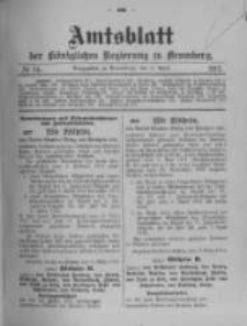 Amtsblatt der Königlichen Preussischen Regierung zu Bromberg. 1912.04.04 No.14
