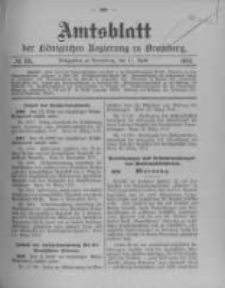Amtsblatt der Königlichen Preussischen Regierung zu Bromberg. 1912.04.11 No.15