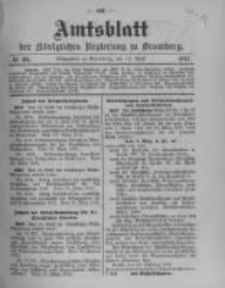Amtsblatt der Königlichen Preussischen Regierung zu Bromberg. 1912.04.18 No.16