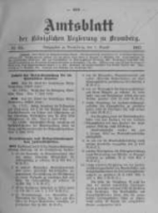 Amtsblatt der Königlichen Preussischen Regierung zu Bromberg. 1912.08.01 No.31
