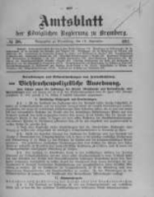 Amtsblatt der Königlichen Preussischen Regierung zu Bromberg. 1912.09.19 No.38