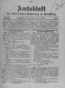 Amtsblatt der K&ouml;niglichen Preussischen Regierung zu Bromberg. 1912.10.17 No.42