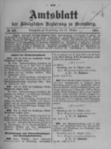 Amtsblatt der K&ouml;niglichen Preussischen Regierung zu Bromberg. 1912.10.24 No.43