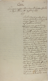 Copia inclyta Silesiae curiae ad legatum caesaren in Regno Poloniae AD 19 febry 1727