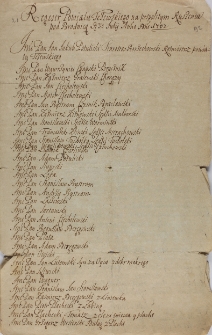 Regestr powiatu Tczewskiego na pospolitym ruszeniu pod Brodnicą d. 30 Julij Anno Dni 1702