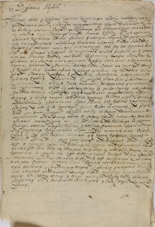 Diploma JKMc Augusta II na zjazd pod Sandomierzem w 1703 roku