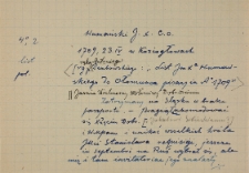 Odpis listu Jm Xa Humańskiego do Ołomuńca pisanego in A. 1709