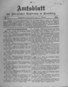 Amtsblatt der K&ouml;niglichen Preussischen Regierung zu Bromberg. 1910.02.17 No.7