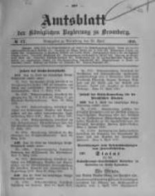 Amtsblatt der Königlichen Preussischen Regierung zu Bromberg. 1910.04.28 No.17