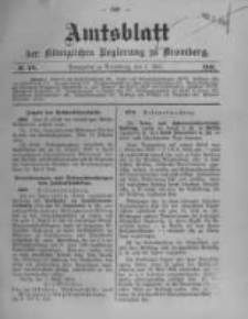 Amtsblatt der Königlichen Preussischen Regierung zu Bromberg. 1910.05.05 No.18