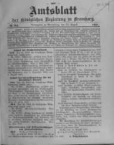 Amtsblatt der Königlichen Preussischen Regierung zu Bromberg. 1910.08.25 No.34