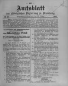 Amtsblatt der K&ouml;niglichen Preussischen Regierung zu Bromberg. 1910.10.13 No.41