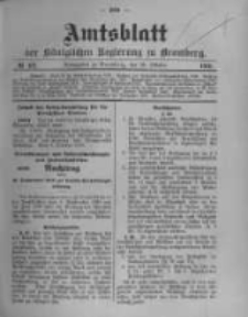 Amtsblatt der K&ouml;niglichen Preussischen Regierung zu Bromberg. 1910.10.20 No.42