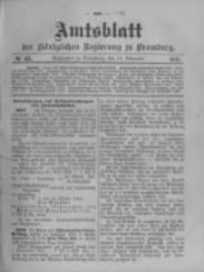 Amtsblatt der K&ouml;niglichen Preussischen Regierung zu Bromberg. 1910.11.10 No.45