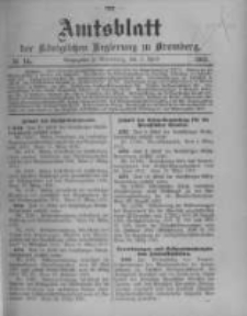 Amtsblatt der Königlichen Preussischen Regierung zu Bromberg. 1913.04.05 No.14