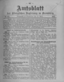 Amtsblatt der Königlichen Preussischen Regierung zu Bromberg. 1913.04.12 No.15