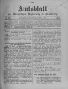 Amtsblatt der K&ouml;niglichen Preussischen Regierung zu Bromberg. 1913.05.17 No.20
