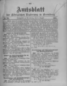 Amtsblatt der Königlichen Preussischen Regierung zu Bromberg. 1913.08.02 No.31