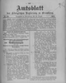 Amtsblatt der K&ouml;niglichen Preussischen Regierung zu Bromberg. 1913.08.23 No.34