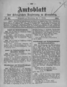 Amtsblatt der K&ouml;niglichen Preussischen Regierung zu Bromberg. 1913.10.11 No.41