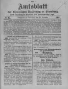 Amtsblatt der Königlichen Preussischen Regierung zu Bromberg. 1913.11.22 No.47