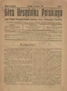 Głos Urzędnika Polskiego : organ Związku Towarzystw Polskich Urzędnik&oacute;w Państwowych na Poznańskie i Pomorskie1921.03 R.1 Nr okazowy