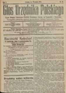 Głos Urzędnika Polskiego : organ Związku Towarzystw Polskich Urzędnik&oacute;w Państwowych na Poznańskie i Pomorskie 1921.09.22 R.1 nr8
