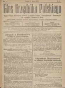 Głos Urzędnika Polskiego : organ Związku Towarzystw Polskich Urzędnik&oacute;w Państwowych na Poznańskie i Pomorskie 1922.03.01 R.2 Nr3
