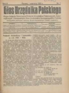 Głos Urzędnika Polskiego : organ Związku Towarzystw Polskich Urzędnik&oacute;w Państwowych na Poznańskie i Pomorskie 1922.06.01 R.2 Nr7