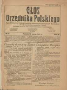 Głos Urzędnika Polskiego:organ Związku Towarzystw Polskich Urzędnik&oacute;w Państwowych,Samorządowych i Komunalnych Ziem Zachodnich Rzeczypospolitej Polskiej 1923.03.15 R.3 Nr2