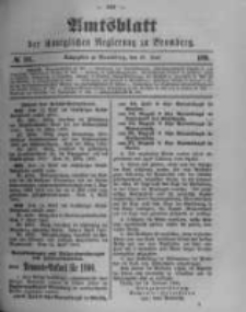 Amtsblatt der K&ouml;niglichen Preussischen Regierung zu Bromberg. 1900.06.28 No.26