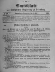 Amtsblatt der K&ouml;niglichen Preussischen Regierung zu Bromberg. 1900.07.12 No.28