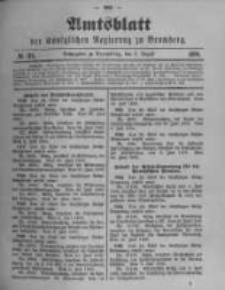 Amtsblatt der Königlichen Preussischen Regierung zu Bromberg. 1900.08.02 No.31