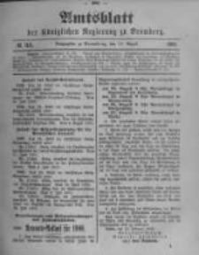 Amtsblatt der K&ouml;niglichen Preussischen Regierung zu Bromberg. 1900.08.16 No.33