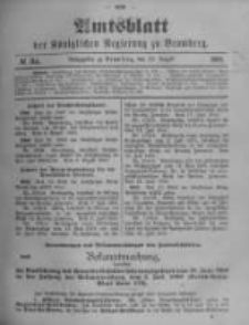 Amtsblatt der K&ouml;niglichen Preussischen Regierung zu Bromberg. 1900.08.23 No.34
