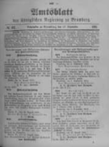 Amtsblatt der K&ouml;niglichen Preussischen Regierung zu Bromberg. 1900.09.13 No.37