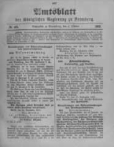 Amtsblatt der Königlichen Preussischen Regierung zu Bromberg. 1900.10.04 No.40