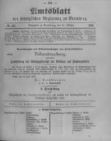 Amtsblatt der K&ouml;niglichen Preussischen Regierung zu Bromberg. 1900.10.25 No.43
