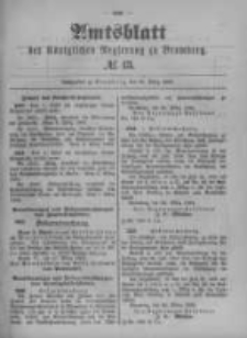 Amtsblatt der K&ouml;niglichen Preussischen Regierung zu Bromberg. 1899.03.30 No.13