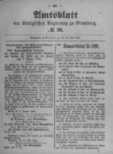 Amtsblatt der K&ouml;niglichen Preussischen Regierung zu Bromberg. 1899.05.18 No.20