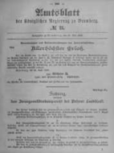Amtsblatt der Königlichen Preussischen Regierung zu Bromberg. 1899.05.25 No.21