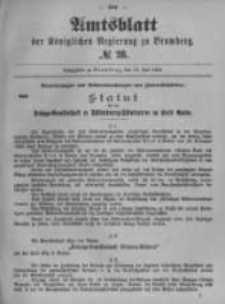 Amtsblatt der K&ouml;niglichen Preussischen Regierung zu Bromberg. 1899.07.13 No.28