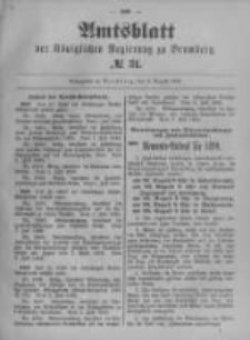 Amtsblatt der Königlichen Preussischen Regierung zu Bromberg. 1899.08.03 No.31