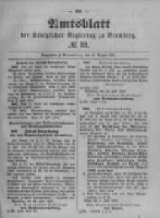 Amtsblatt der K&ouml;niglichen Preussischen Regierung zu Bromberg. 1899.08.10 No.32