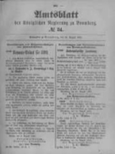 Amtsblatt der K&ouml;niglichen Preussischen Regierung zu Bromberg. 1899.08.24 No.34
