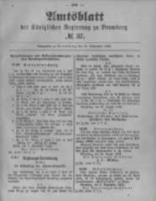 Amtsblatt der K&ouml;niglichen Preussischen Regierung zu Bromberg. 1899.09.14 No.37